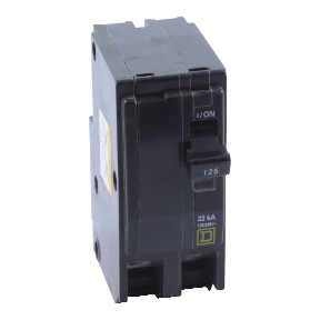 Schneider Electric Thermal Magnetic Circuit Breaker; 2-Pole; 125A; 120/240VAC; Lever; Box Lug Terminal; UL 489